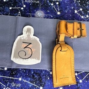 💛💛 AUTHENTIC Louis Vuitton Leather Luggage Tag 💛💛